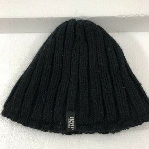 Heat Lockers black knit hat with fleece lining